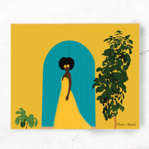 african woman art print