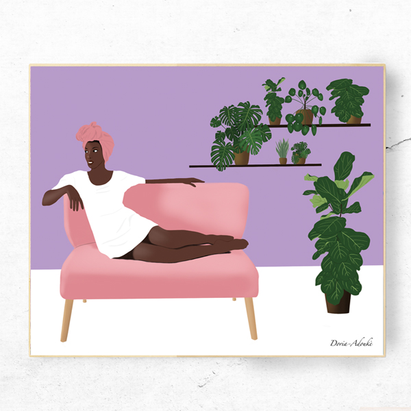 black girl lifestyle art print