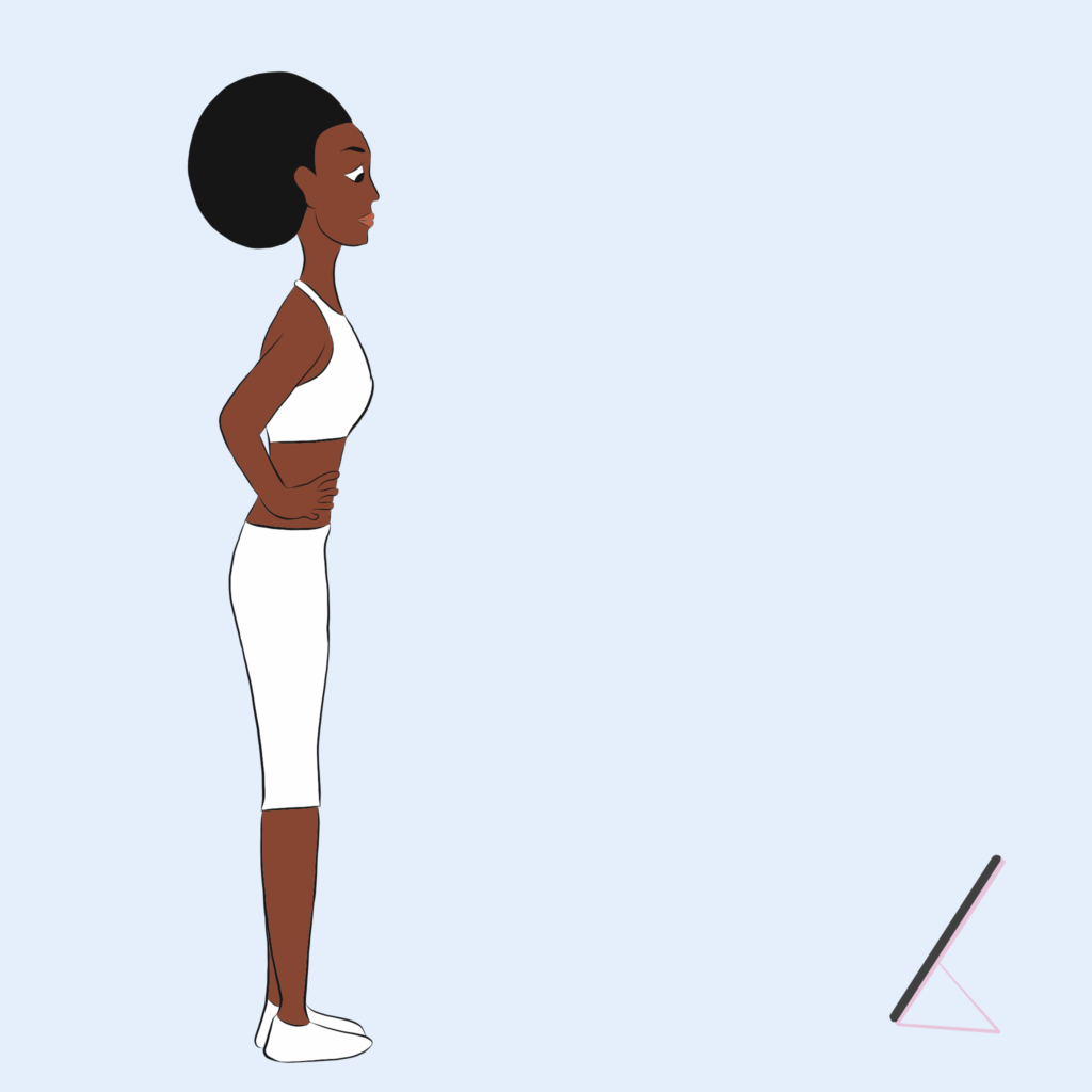 black woman workout illustration