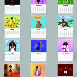 black girl magic calendar monthly illustrations
