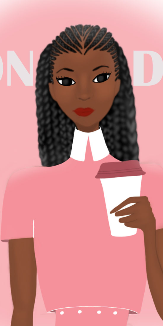 black woman monday illustration