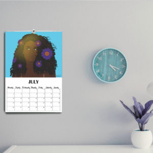 black girl calendar july