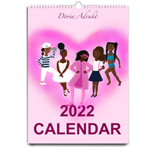 little black mixed girl calendar gift for black kids