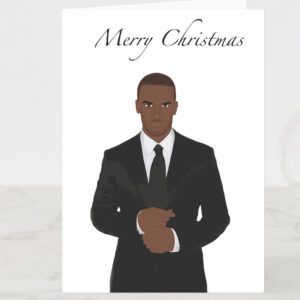 African American Man Christmas Card