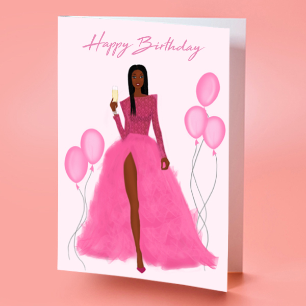 Black Girl Birthday Card