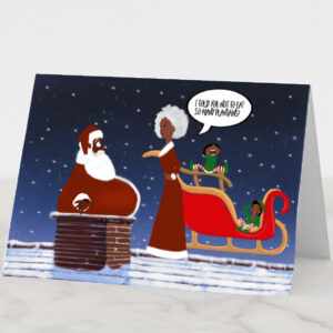funny afro-carribean christmas card