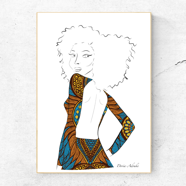 afro asian art print