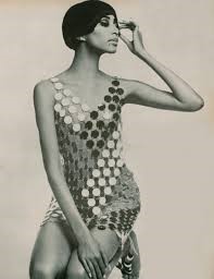 Donyale Luna wearing Paco Rabanne Dress