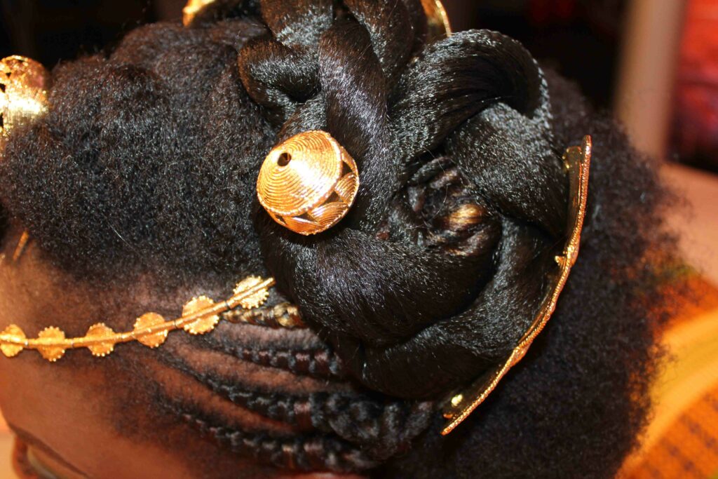 akan traditional wedding hairstyle
