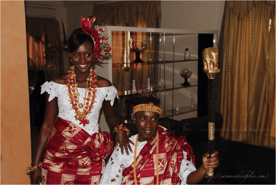 akan wedding bride and groom