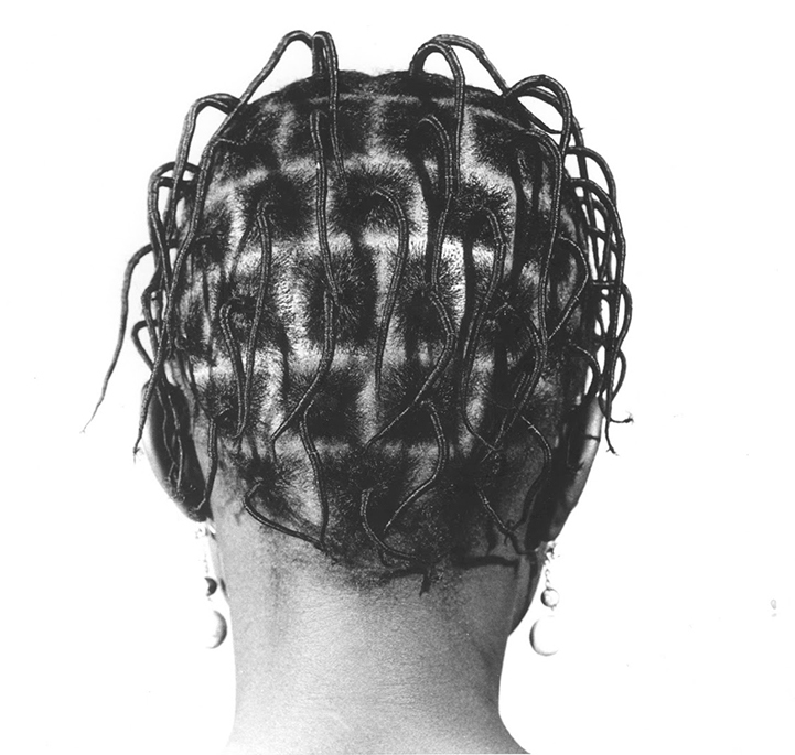 Pineapple threading hairstyle
