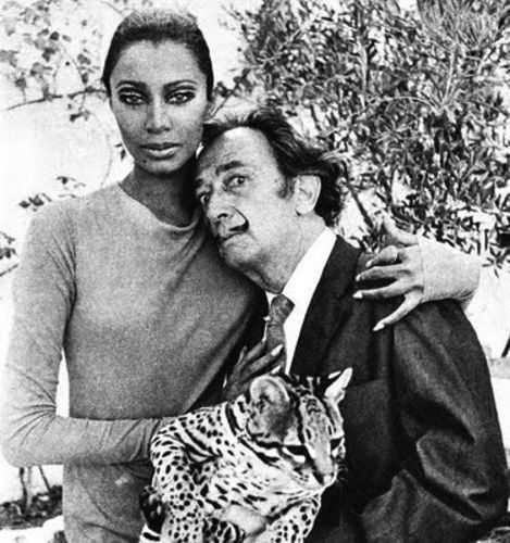 donyale luna and salvador dali