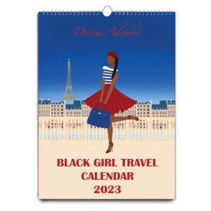 Black girl travel calendar