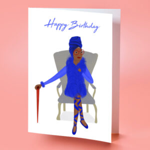 black old lady birthday card2