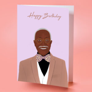 black dad birthday card