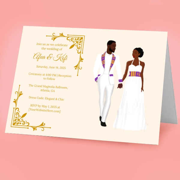 ghanaian wedding invite