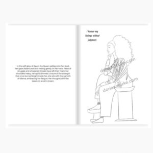 African queen colouring page